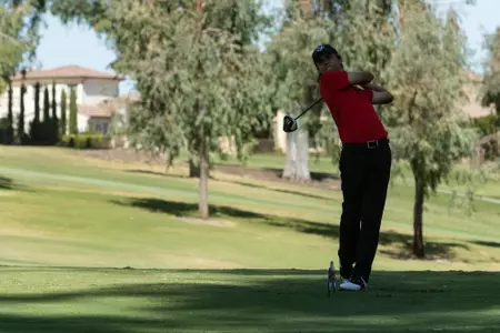 Michael Cliff hits tee shot at Watney Invitational