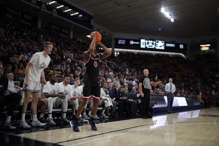 New Williams shooting a 3-pointer at USU