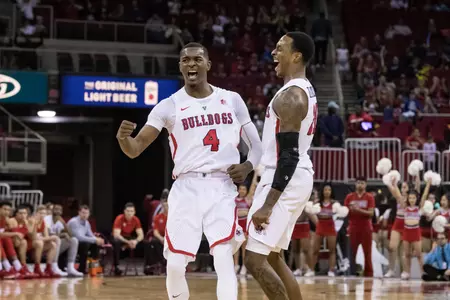 Huggins and DT celebration