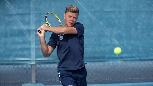 March 1, 2020; Fresno State men's tennis team in the championship match of the Pacific Central Valley Championshi at the Spalding G. Wathen Tennis Center.