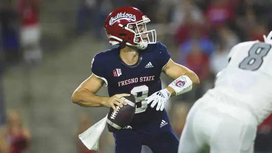 Fresno State QB Jake Haener throws a pass