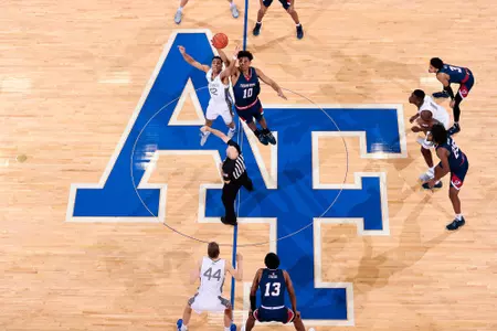NCAA Basketball: Fresno State at Air Force (opening tip from above)