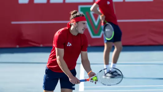February 12, 2020; Fresno State men's tennis host UC Davis for their season opener at the Spalding G. Wathen Center