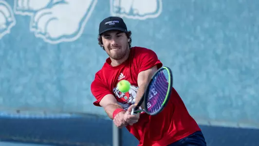 February 12, 2020; Fresno State men's tennis host UC Davis for their season opener at the Spalding G. Wathen Center