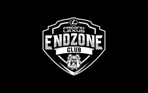 The Endzone Club, presented by Fresno Lexus, logo, black background