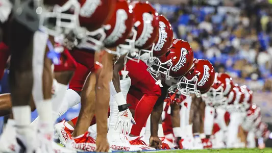 Fresno State football team stretching