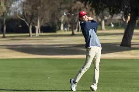 Kevin Huff, follow through, iron shot, preseason practice