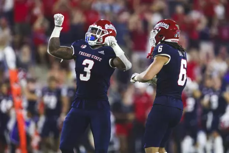 Arron Mosby celebrates after a big defensive play