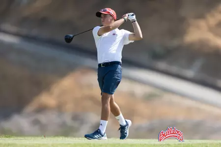 Michael Cliff, after tee shot, home tournament, San Joaquin Country Club