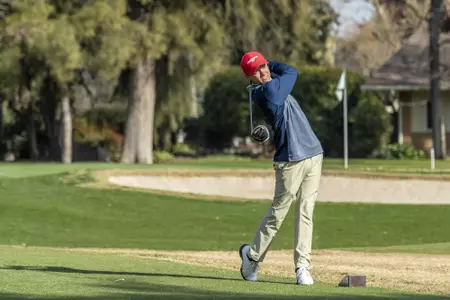 Michael Cliff, after tee shot, practice