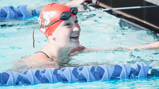 Julia Matney wins 50 Free vs. UC Davis