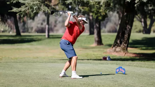 The Fresno State Bulldogs Mens Golf Team competes at the 2022 Nick Watney Invitational at the Kings River Golf Course and Country Club in Kingsburg, CA on September 27, 2022. (Samuel Marshall Photography)
