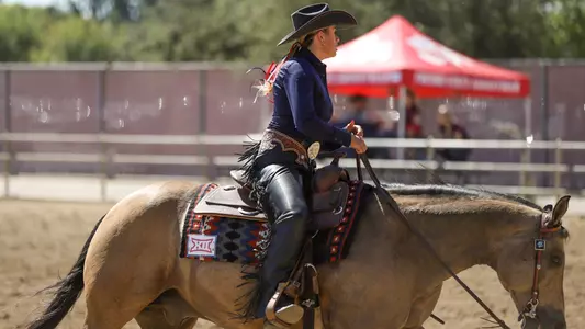 Shelby Robinette rides in the reining