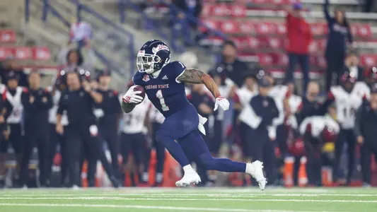 The Fresno State Bulldogs take on the San Diego State Aztecs at Valley Childrenâ??s Stadium in Fresno, California on October 29, 2022. (Samuel Marshall Photography)