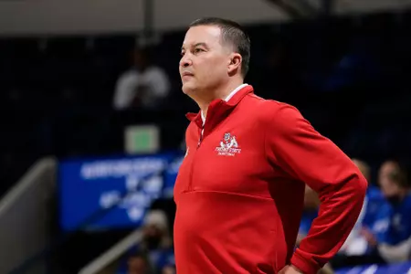 Justin Hutson, at Air Force, red pullover adidas