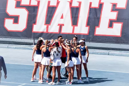 Team Huddle, State in background, vs. San Diego State