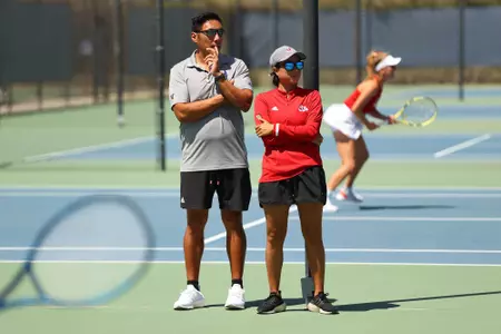 Calving Song (left), Denise Dy (right) coaching