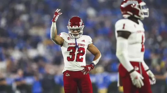 Evan Williams celebrates a play at UCLA