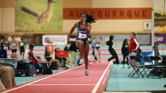 25 FEB 2022: The 2022 Mountain West Menâ??s and Womenâ??s Indoor Track and Field Championship is held at the Albuquerque Convention Center in Albuquerque, NM (Justin Tafoyal/NCAA Photos)