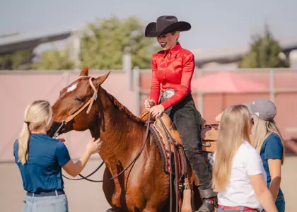 Fresno State horsemanship rider Alex Krebs
