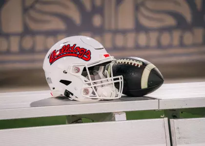 Fresno State Football Helmet and Football