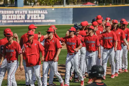 Baseball team after win