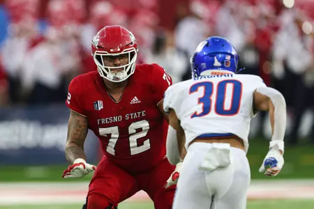 The Fresno State Bulldogs take on the Boise State Broncos on November 6, 2021 at Bulldog Stadium in Fresno, California. (Samuel Marshall Photography)