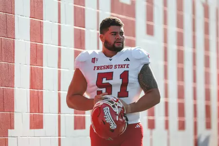 Fresno State offensive lineman Mose Vavao