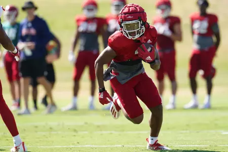 Erik Brooks at fall camp.