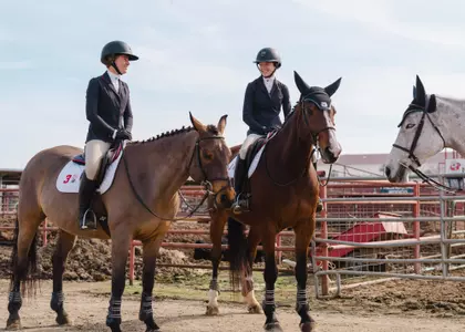 Fresno State Equestrian Riders Elle Martin and Taylor Holstead
