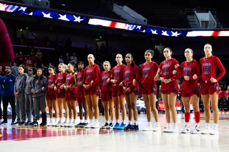 WBB National Anthem Line Up  at USC