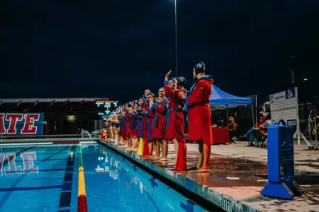 Fresno State Water Polo team introductions