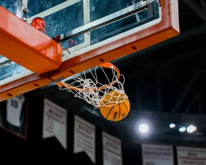 basketball in hoop