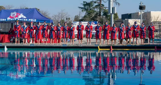 Water Polo team during introductions