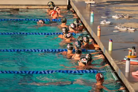 swimmers warm up race day
