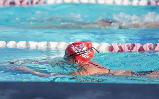 swimmer during warm ups
