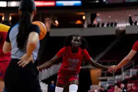 Djessira Diawara foul line vs Wyoming