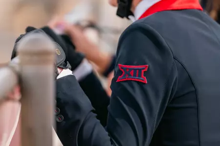 Big 12 patch on Equestrian uniform