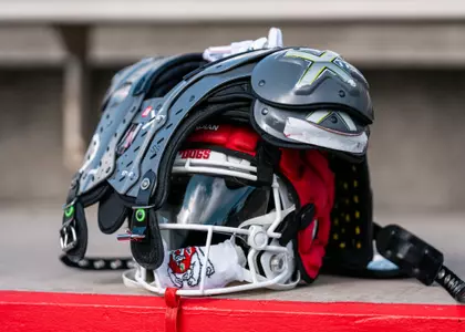 pads and helmet