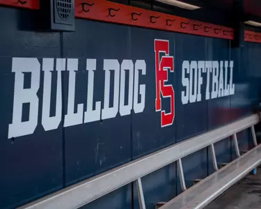 Fresno State softball dugout