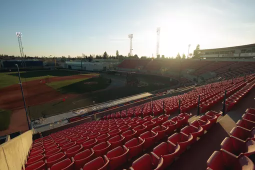 Pete Beiden Field at Bob Bennett Stadium Golden Hour