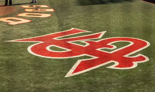 Fresno State Baseball Monogram on the field
