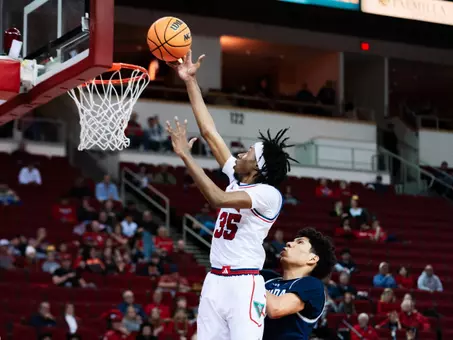 DeShawn Gory on the glass