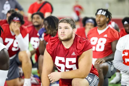 The Fresno State Bulldogs have a fall camp practice in Valley Children’s Stadium in Fresno, CA on August 11, 2022. (Samuel Marshall Photography)
