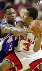 Bryant Northern battles for the ball in Louisville's Saturday loss to Saint Louis.