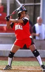 Sophomore Nicole Sparks powered the game-winning triple in the Cards' 5-1 win over DePaul.