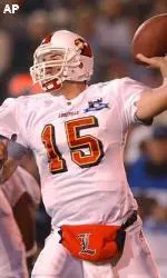Quarterback Dave Ragone looks downfield against Marshall in the first half of the GMAC Bowl.