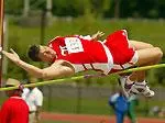 Matt Berrier cleared a personal-best height of 6-7.50 in the high jump