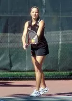 Senior Melisa San Martin posted wins in doubles and singles her final match at the Bass-Rudd Tennis Center