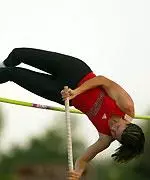 Cindy Roberson captured her second conference pole vault title of the season